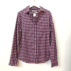 NWOT Prince&Fox Coral/ Black Plaids Flannel Shirt